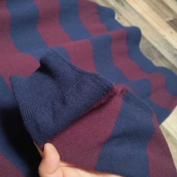 Polo Ralph Lauren 100% Wool Rugby Striped Crew Neck Sweater Med 10-12 Boys - Picture 5 of 16